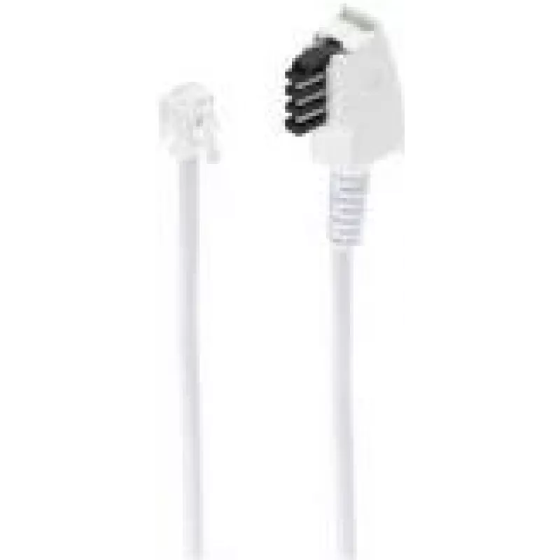 Telefono laidas ShiverPeaks BS70046-W 6 m Baltas TAE RJ-11