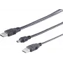 USB-Y kabelis ShiverPeaks 77150 — 2× USB-A į USB-B Mini (5 kontaktų) maitinimo kabelis