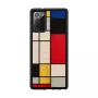 Apsauginis medinis telefono dėklas Man and Wood Galaxy Note 20 Mondrian Wood Juoda