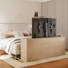 Maclean MC-866T Smart Motorizuotas Elektrinis TV Keltuvas TUYA Mobilioji Programa Grindų Montavimo Laikiklis Alexa Google Home 37''-80'' 60kg Spintelė VESA (EU kištukas)