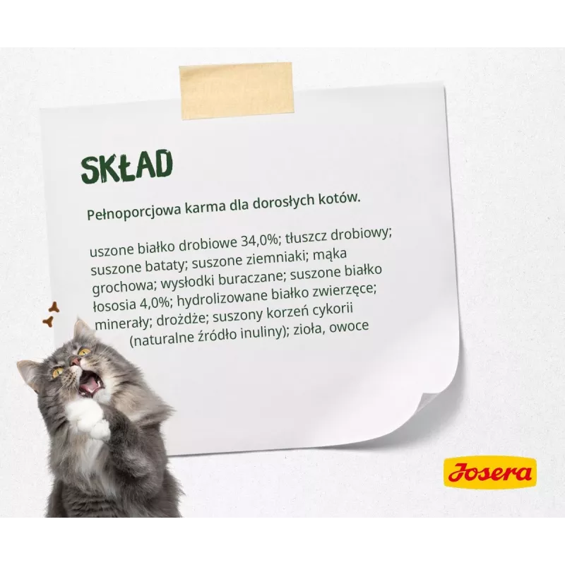 Sausas kačių maistas JOSERA NatureCat Adult Poultry & Salmon 2 kg, be grūdų, 33% baltymų, 20% riebalų