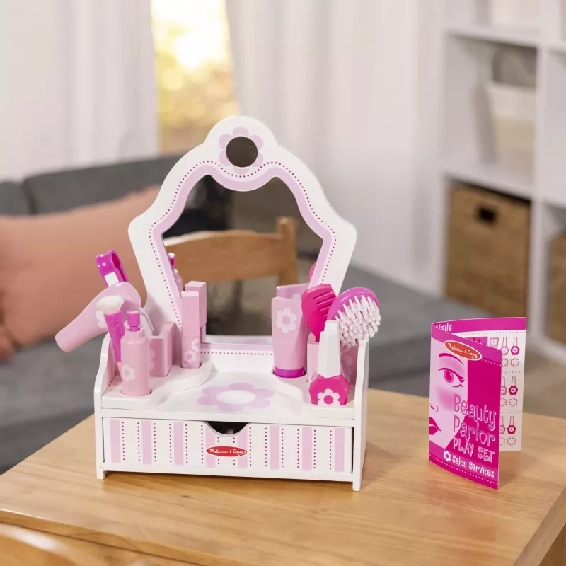 Melissa & Doug - grožio salono rinkinys, vaidmenų žaidimas