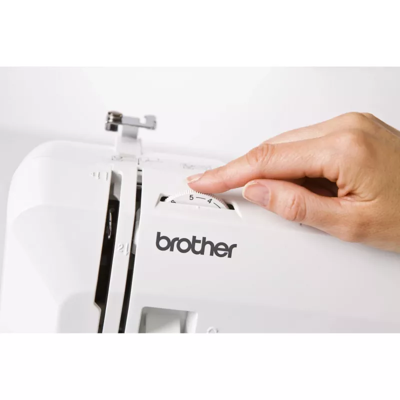 Automatinė buitinė siuvimo mašina Brother RH127VP2 — 27 programos, 820 aps./min, 5 mm dygsnio plotis, laisva rankovė, LED ekranas