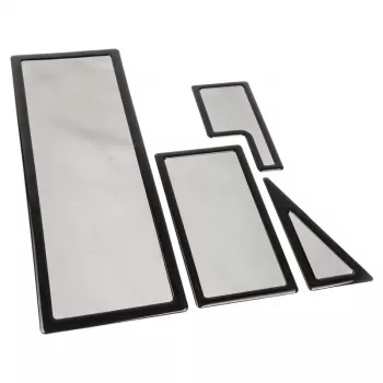 Dulkių filtrų rinkinys DEMCiflex, skirtas NZXT Switch 810, juodas ant juodo, pakaitiniai filtrai