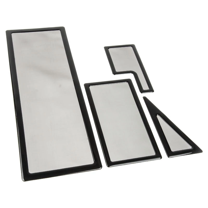 Dulkių filtrų rinkinys DEMCiflex, skirtas NZXT Switch 810, juodas ant juodo, pakaitiniai filtrai