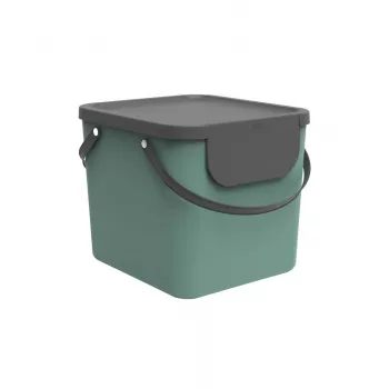 Atliekų talpykla rotho Albula 40 L stačiakampė plastikinė, žalia, 40 L, 400×358×340 mm
