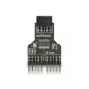 DeLOCK 60045 kabelio lyties keitiklis 9 kontaktų USB 2.0 2 x 9 kontaktų antraštė Juoda