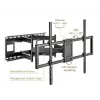 Gembird WM-120 pc(s)-01 TV laikiklis/stovas 3.05 m (120) Juoda