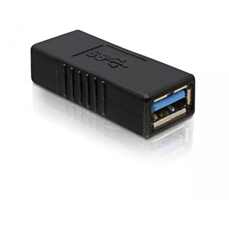 DELOCK USB 3.0-A adapteris USB-A į USB-A juodas, USB 3.0 duomenų perdavimas