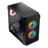 Kompiuterio korpusas Logic Concept Portos Mini ARGB Micro ATX juodas