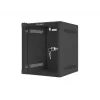 Ant sienos montuojamas stovas LANBERG WF10-2306-10B — 6U, 280×310×336 mm, gylis 238 mm, juoda, 20 kg talpa