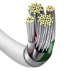 „Baseus CALYS-A02“ mobiliojo telefono laidas, baltas, 1 m, USB A / Lightning