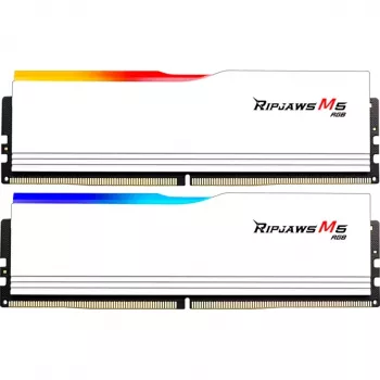 DIMM 64 GB DDR5-5200 (2x 32 GB) Dual-Kit, atmintis balta, F5-5200J4040A32GX2-RM5RW, Ripjaws M5 RGB, INTEL XMP