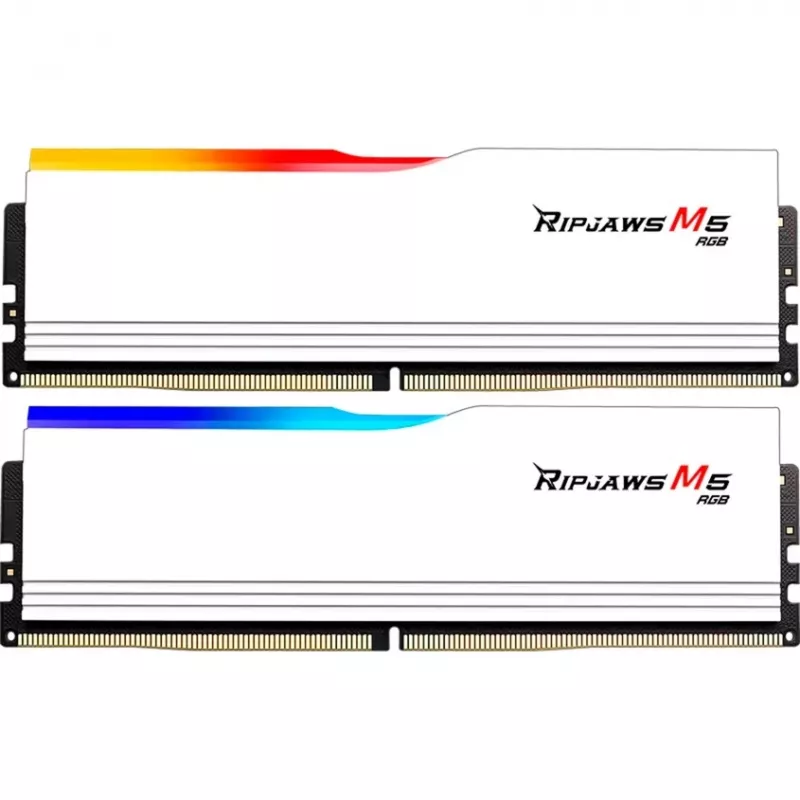 DIMM 64 GB DDR5-5200 (2x 32 GB) Dual-Kit, atmintis balta, F5-5200J4040A32GX2-RM5RW, Ripjaws M5 RGB, INTEL XMP