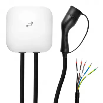 Elektromobilių įkrovimo stotelė Wallbox Akyga AK-EC-21 Type2 3 fazių 16A 11kW 5m