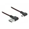 DeLOCK EASY-USB 2.0 laidas USB-A kištukas į Micro-B kištukas kampuotas 0,2 m juodas