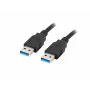USB A į USB A kabelis LANBERG CA-USBA-30CU-0018-BK — USB 3.2 Gen 1 (5 Gbit/s), 1,8 m, juoda