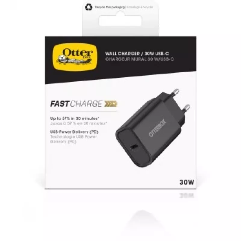 EU sieninis greitasis įkroviklis Wall Charger 30W juodas USB Power Delivery 3.0 USB-C