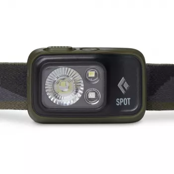 Galvos žibintuvėlis Juoda Diamond Spot 400 — 400 lm, LED, IPX8 atsparus vandeniui, AAA, spindulio nuotolis 12–100 m, juodas