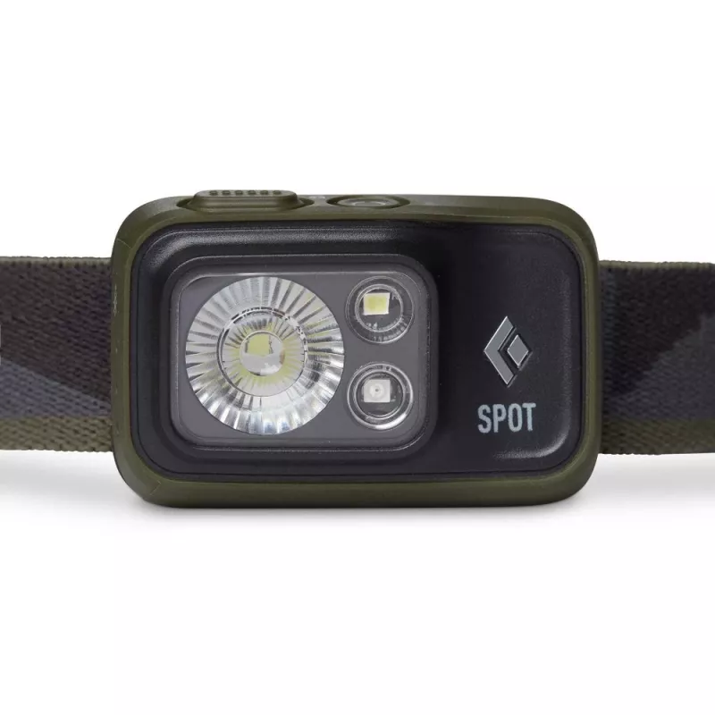 Galvos žibintuvėlis Juoda Diamond Spot 400 — 400 lm, LED, IPX8 atsparus vandeniui, AAA, spindulio nuotolis 12–100 m, juodas
