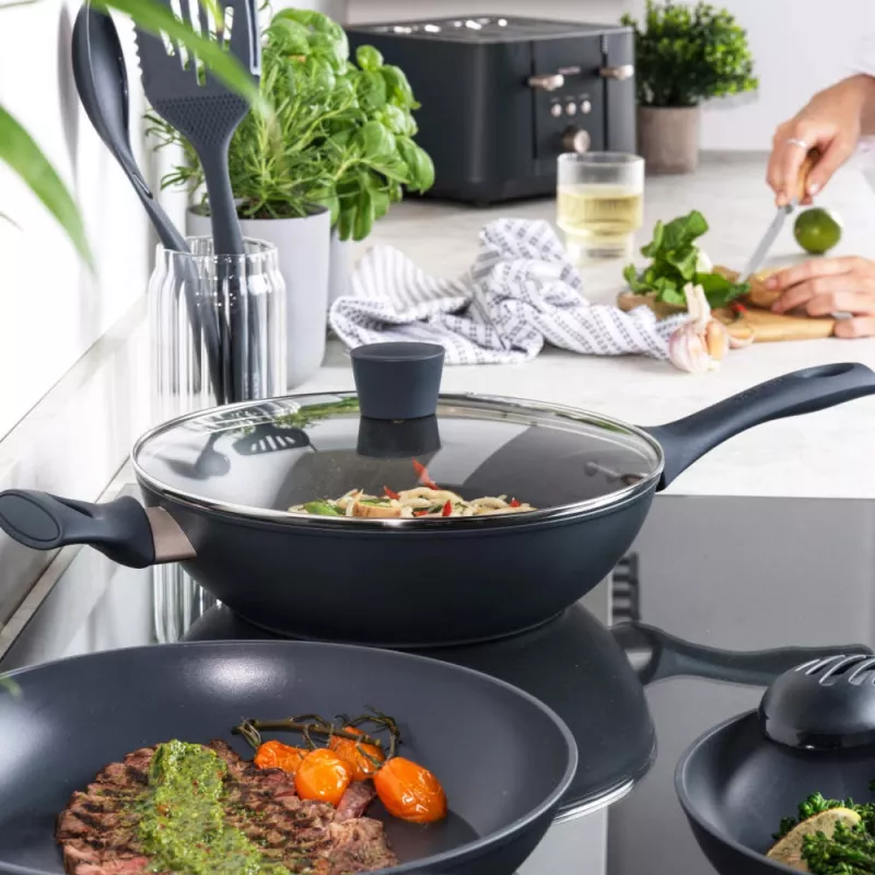Wok keptuvė Salter BW12267EU7 28 cm nelimpanti, tinkama indukcijai