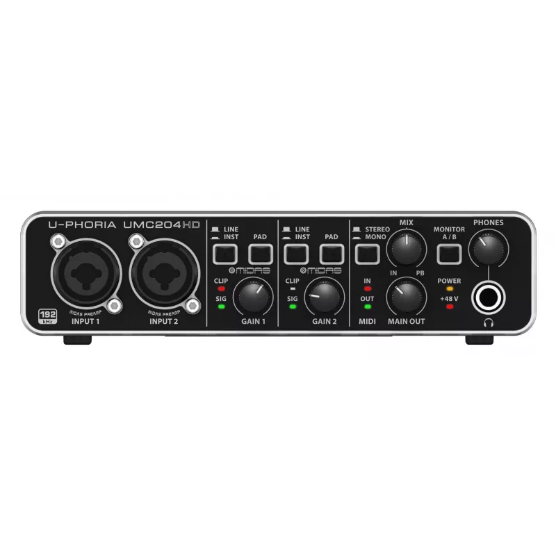 Behringer UMC204HD papildoma muzikos įranga