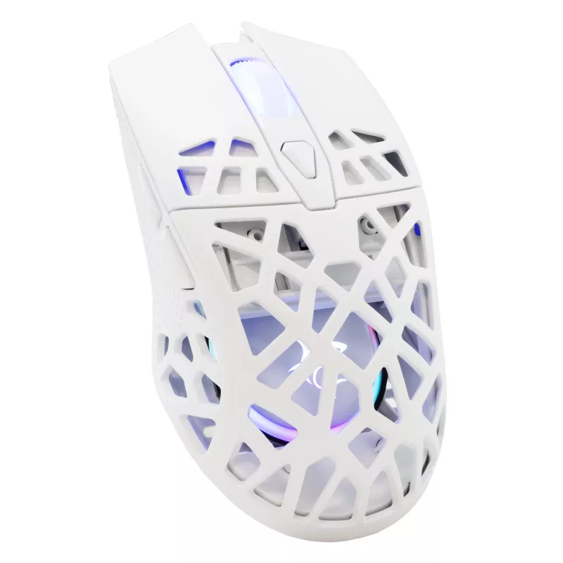 Pelė White Shark GM-5018 Caradoc RGB 7200 dpi balta