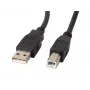 Lanberg CA-USBA-10CC-0030-BK USB kabelis 3 M USB 2.0 USB B juodas (CA-USBA-10CC-0030-BK)