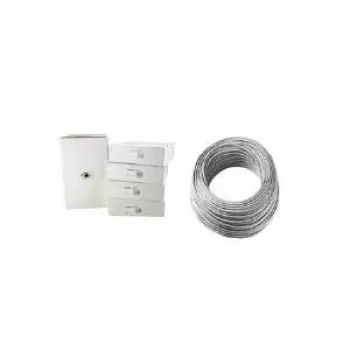 LogiLink instaliacinis kabelis, Cat. 6, U/UTP, 100 m, šviesiai pilkas 4 x 2 AWG 23/1, neekranuotas, CCA kabelis (varis-aliuminis) (CPV0033)