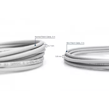 Tinklo kabelis Digitus CAT 6 U/FTP plonas komutacinis kabelis RJ-45 Cat6 2m Pilka