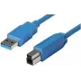 shiverpeaks BASIC-S USB 3.0 laidas, A kištukas - B kištukas 0,5 m, laidas ir kištukas: mėlyni, dvigubai ekranuotas, maks. (BS77030)
