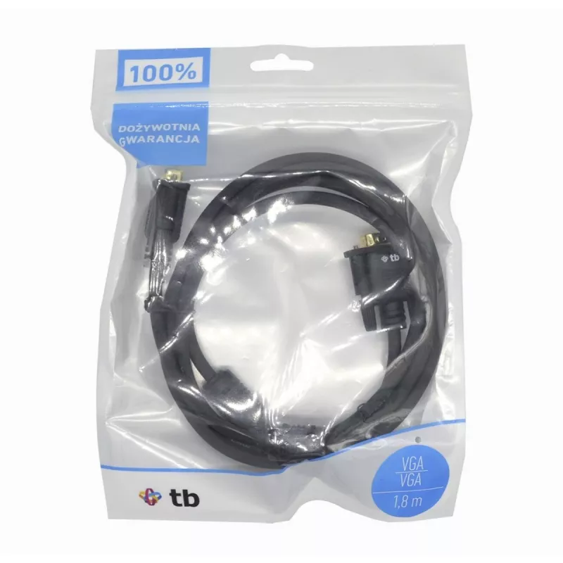 TB VGA-Cable 15M-15M 1,8 m. juodas-auksinis (AKTBXVGAMMG180B)