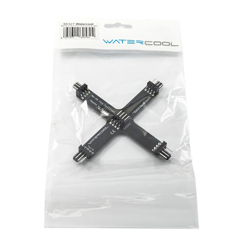 Radiatoriaus skirstytuvas Watercool MO-RA X-Splitter, skirtas Noctua NF-A20 ventiliatoriams
