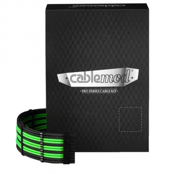 CableMod 12V-2x6 12VHPWR ModMesh kabelių rinkinys C-Series Pro, skirtas PCIe maitinimui CM-PCSR-16X2KIT-NKKLG-R-SS