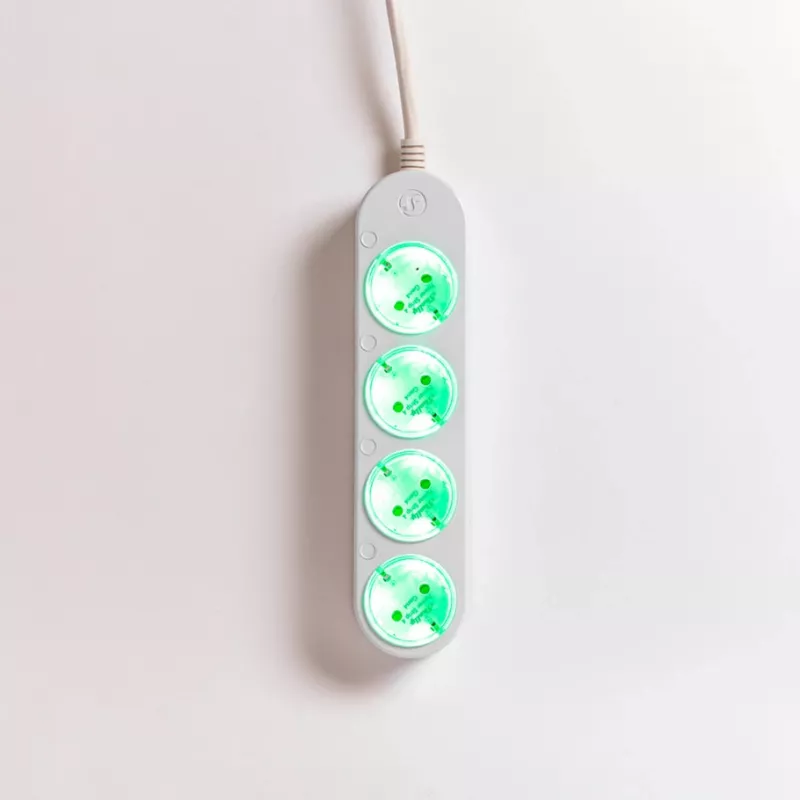 Išmanusis 12A „Shelly Power Strip 4 Gen4 Zigbee/Matter“ maitinimo lizdas
