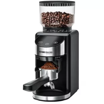 Burr grinder Rommelsbacher EKM 400 — kūginės nerūdijančio plieno malimo girnos, 35 malimo lygiai, 12 dozių, 130 g talpykla