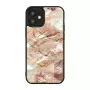 Apsauginis dėklas iKins, skirtas Apple iPhone 12 mini — rožinio marmuro raštas, plonas prigludimas