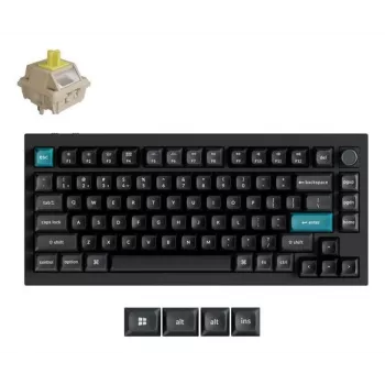 Mechaninė klaviatūra Keychron Q1 Ultra 8K — 75% formos, USB + RF belaidis + Bluetooth, RGB LED, juoda