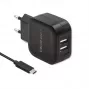Qoltec 50188 mobiliojo įrenginio įkroviklis Nešiojamasis kompiuteris, Išmanusis telefonas, Išmanusis laikrodis, Planšetinis kompiuteris, Telefonas, Universalus Juoda AC, DC Vidaus