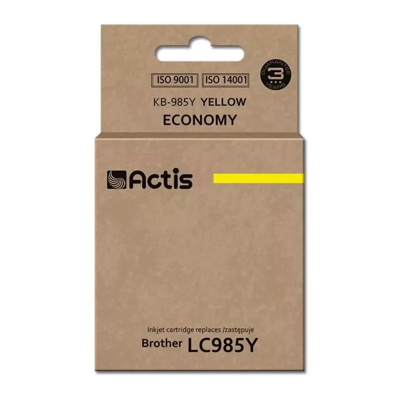 Actis KB-985Y rašalas (pakaitalas Brother LC985Y; standartinis; 19,5 ml; geltonas)
