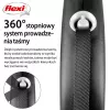 Ištraukiamas šuns pavadėlis Flexi Juoda Design M, juostinis pavadėlis, 5 m, vidutinėms veislėms (10–25 kg), maks. apkrova 20 kg