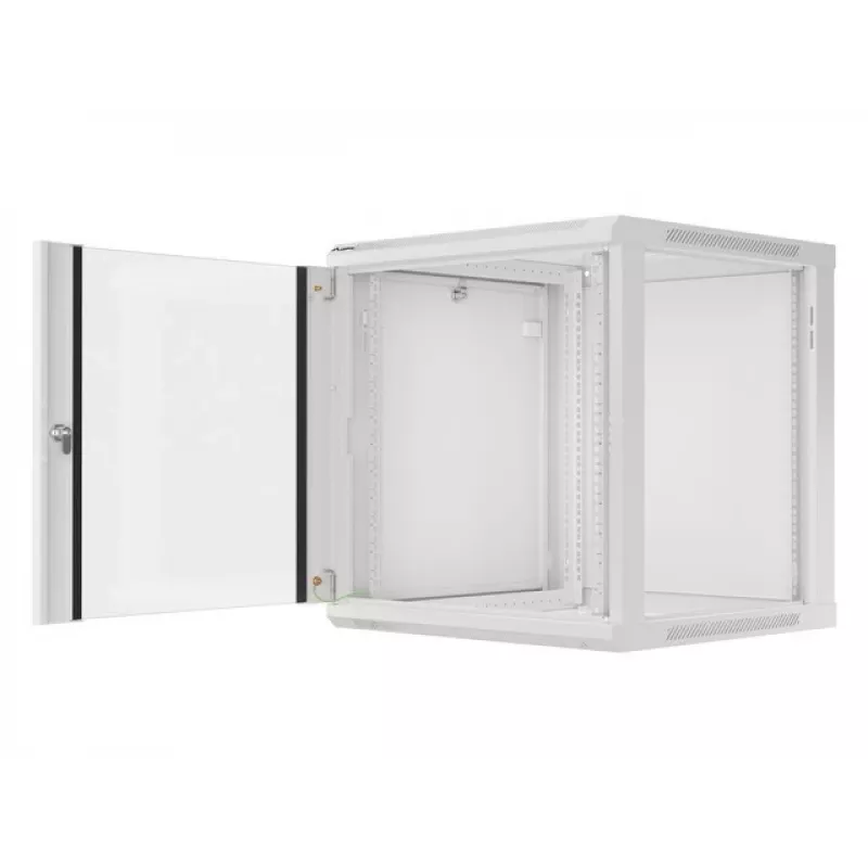 Lanberg sieninė montavimo spinta 19'' 12U 600x600 mm pilka (stiklinės durys)