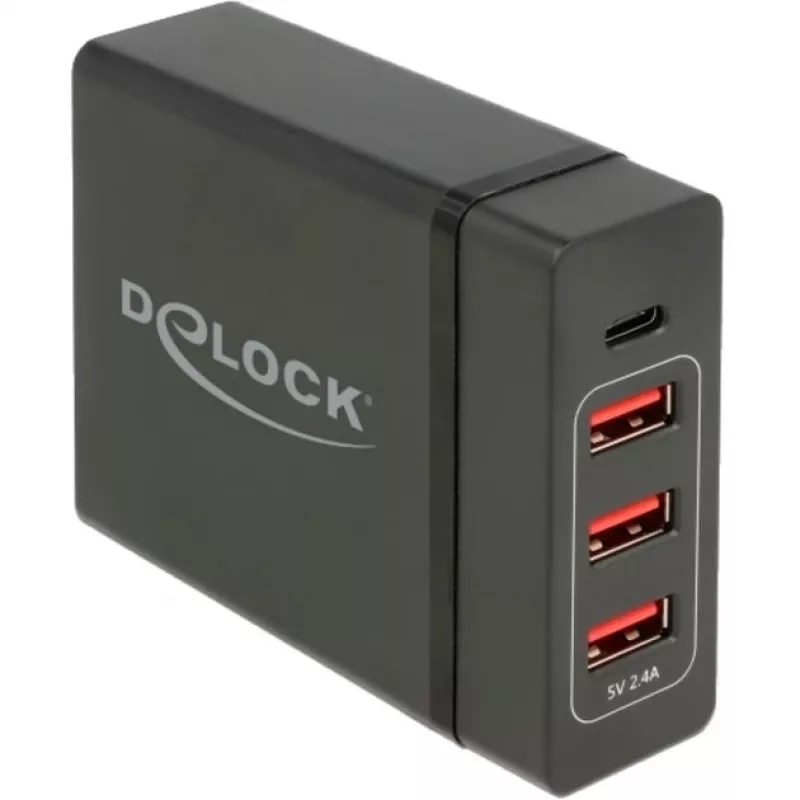DeLOCK USB sieninis įkroviklis 63974 Universal Juoda AC Indoor