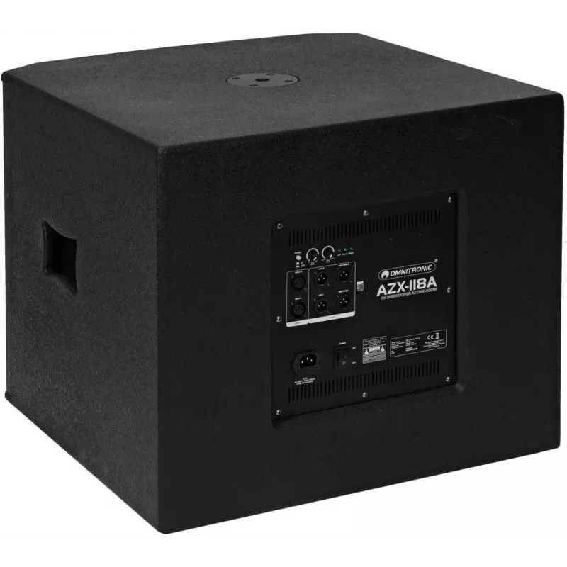 Aktyvus žemų dažnių garsiakalbis Omnitronic AZX-118A, 400 W, 18 colių keitiklis