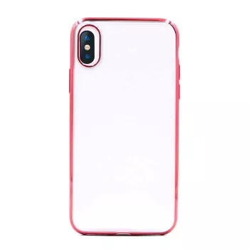 Telefono dėklas Devia Soft case Glitter, skirtas iPhone XS/X 5.8, TPU, raudonas