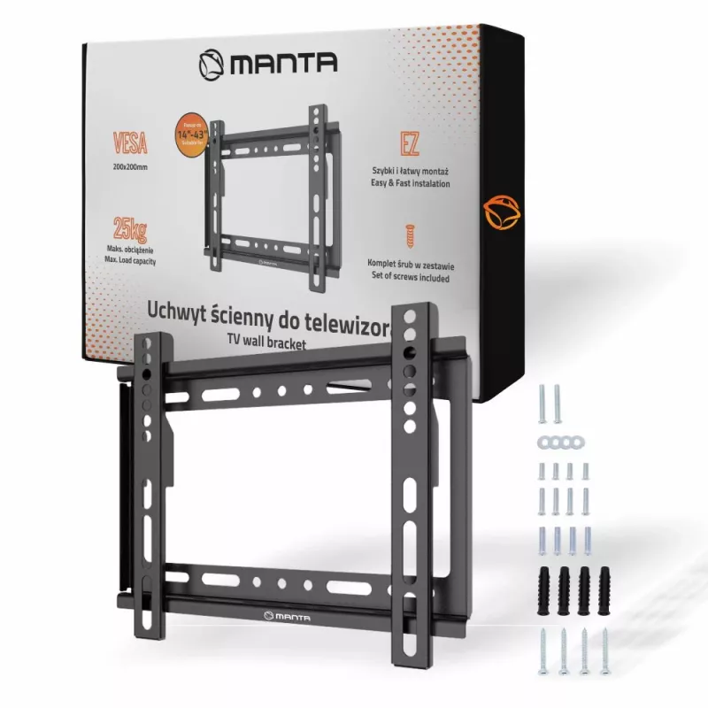 TV sieninis laikiklis MANTA P10 14–43 colių ekranams, suderinamas su VESA