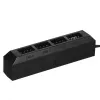 Ventiliatoriaus šakotuvas DeepCool FH-04 — 20 kontaktų ATX į 4× 3 kontaktų Molex, 0,55 m kabelis, juodas