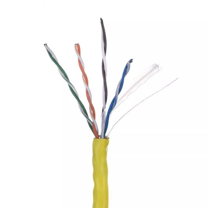 Tinklo kabelis LANBERG LCU6-10CC-0305-Y U/UTP Cat6 305 m Geltonas, 23 AWG, 250 MHz