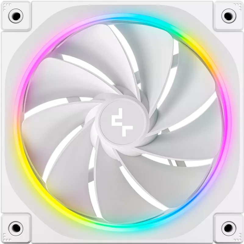 DeepCool FL12R 120 mm kompiuterio ventiliatorius, baltas, 2150 aps./min., aktyvus PFC, ARGB apšvietimas