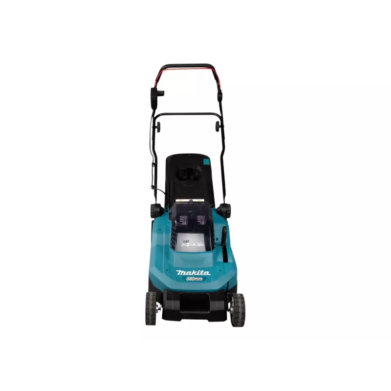 „Makita DLM382PM2“ – vejapjovė – belaidė – 18 V – 4 Ah – 2 baterijos – 3700 1/min – 38 cm – 16,9 kg